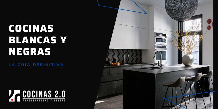 Cocinas blancas y negras de alto standing