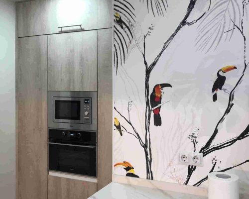 Reforma de cocina con arte mural enZaragoza