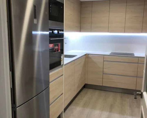 Reforma cocina suelo de madera